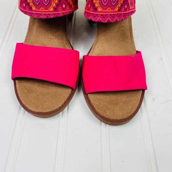 Toms Majorca Tapestry Pink Sandals size 9 - Picture 5 of 12